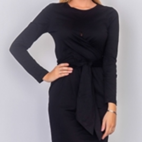 KNOT JERSEY MIDI DRESS - Picture 1 of 7